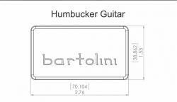 Гитарный звукосниматель, Jazz/Rock, хамбакер, нековая позиция, никелированная крышка BARTOLINI PBF-55-NS PBF