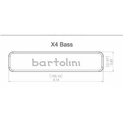 Звукосниматель для бас-гитары, 4 струны, серия Classic Bass, сдвоенные катушки, сет BARTOLINI X44CBJD B1 T1
