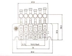Special тремоло, полный комплект без топлока, хром, сделано по лицензии в Корее FLOYD ROSE FRTS1000
