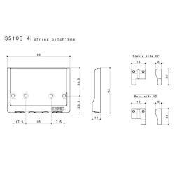 Бридж басовый Hi-End, 4-х струнный, классический черный GOTOH S510B-4 Black