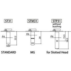 Колки c удлиненными штоками, 3+3, хром GOTOH Stealth STP31-SB4 for Slotted Head Chrome L3R3