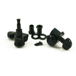 Колки локовые, 6 в линию, черные GROVER Mini Roto-Grip Locking Rotomatics Black L6