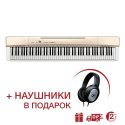 Компактное цифровое пианино золотистого цвета CASIO Privia PX-160GD