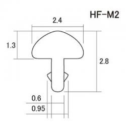 Лады Medium Standard, ширина 2.4 мм, один отрезок 25 см HOSCO HF-M2-25