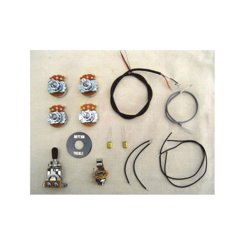  Набор электроники для распайки Les Paul (кремовый колпачек и накладка) HOSCO HK-CKLP-I