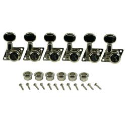 Закрытые локовые колки, 6 в линию, никель KLUSON KLUSON REVOLUTION F-MOUNT DIECAST TUNERS