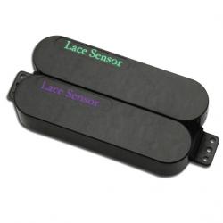 Звукосниматель для электрогитары, черные крышки LACE SENSOR Dually Emerald Purple BK