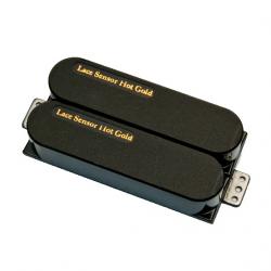 Звукосниматель для электрогитары, черные матовые крышки LACE SENSOR Hot Gold Dually Bridge 13.2K