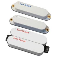 Звукосниматели Blue Sensor, Silver Sensor, Red/Red Dually - комлпект, белые крышки LACE SENSOR Plus Ultra Pack WH