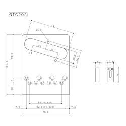 Струнодержатель для Telecaster с гравировкой GOTOH GTC-Art-01 Gold