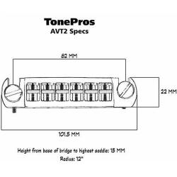 Бридж Wraparound, замковый (для Gibson), позолота TONEPROS AVT2G-Gold