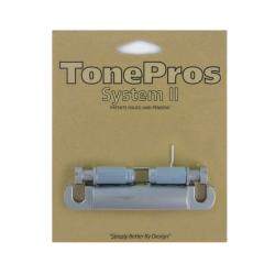 Замковый струнодержатель stopbar с метрической резьбой опор, сатин хром TONEPROS T1Z-Satin Chrome