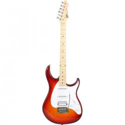 Электрогитара, форма Stratocaster, пассивные звукосниматели S-S-H PEAVEY Raptor Plus Cherryburst