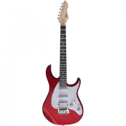 Электрогитара, форма Stratocaster, пассивные звукосниматели S-S-H PEAVEY Raptor SSH Candy Apple Red