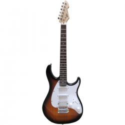 Электрогитара, форма Stratocaster, пассивные звукосниматели S-S-H PEAVEY Raptor SSH Tobacco Sunburst