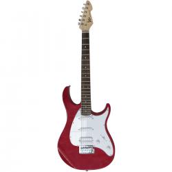 Электрогитара, форма Stratocaster, пассивные звукосниматели S-S-H PEAVEY Raptor SSH Trans Red