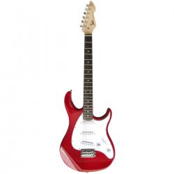 Электрогитара, форма Stratocaster, пассивные звукосниматели S-S-S PEAVEY Raptor SSS Trans Red