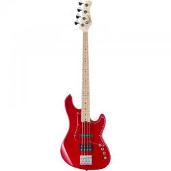 Бас-гитара 4 струны, корпус из ясеня, кленовый привинченный гриф, накладка клен, 21 лад, мензура 864 мм, звукосниматели VTB-ST и VTB-H, цвет Trans Red, CORT CORT GB74JH Transparent Red