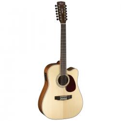 Электроакустическая гитара 12 струн, с вырезом, верх-цельная ель, корпус-красное дерево, гриф красно... CORT MR-710F-12 Natural Satin