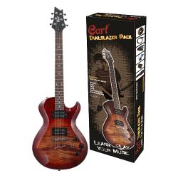 Комплект: электро гитара Z42 FT цвет cherry red sunburst, чехол,тюнер, ремень, медиаторы CORT CGP-42 FT Cherry Red Sunburst