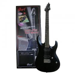 Комплект: электро гитара -X1-BKS цвет черный матовый, комбо MX-15(15 ватт), чехол,тюнер, ремень, мед... CORT CGP-X1 Black Satin
