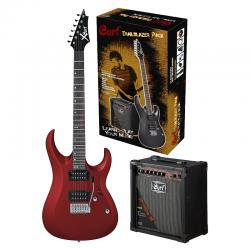 Комплект: электро гитара X1-RDS цвет красный матовый, комбо MX-15(15 ватт), чехол,тюнер, ремень, медиаторы CORT CGP-X1 Red Satin