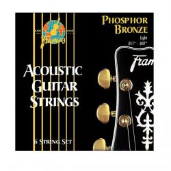 Струны для акустической гитары 11-47 (Light), фосфор/ бронза FRAMUS 47200L