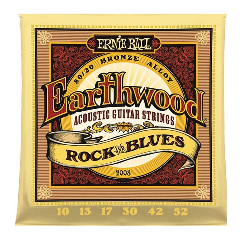  Струны для акустической гитары Earthwood 80/20 Rock & Blues (10-13-17-30-42-52) ERNIE BALL 2008