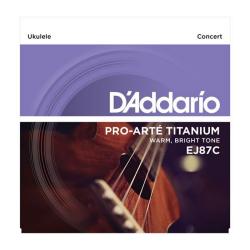 Струны для укулеле концерт, нейлон Titanium D'ADDARIO EJ-87-C