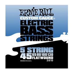 Струны для 5-струнной бас-гитары Flat Wound Bass 5 (45-65-80-100-130) ERNIE BALL 2810