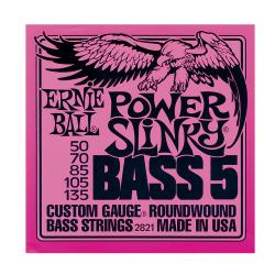 Струны для 5-струнной бас-гитары Nickel Wound Bass Power Slinky 5 (50-70-85-105-135) ERNIE BALL 2821