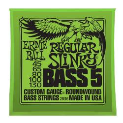 Струны для 5-струнной бас-гитары Nickel Bass Reguilar Slinky 5 (45-65-80-100-130) ERNIE BALL 2836