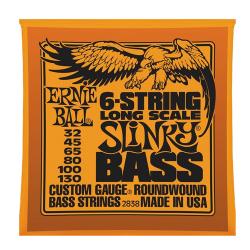 Струны для 6-струнной бас-гитары Nickel Bass LS Slinky 6 (32-45-65-80-100-130) ERNIE BALL 2838