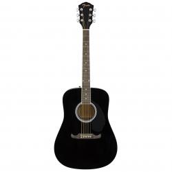 Акустическая гитара с чехлом, цвет черный FENDER FA-125 Dreadnought BLK