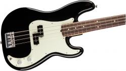Бас-гитара American Pro Precision Bass, цвет черный, палисандровая накладка грифа FENDER AM PRO P BASS RW BK