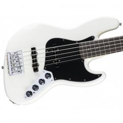 Бас-гитара Deluxe Active Jazz Bass, цвет олимпик уайт, накладка грифа Пао Ферро FENDER DLX ACTIVE JAZZ BASS PF OWT