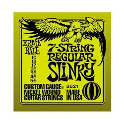 Струны для 7-струнной электрогитары Nickel Wound Regular Slinky (10-13-17-26-36-46-56) ERNIE BALL 2621