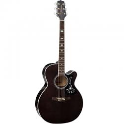 Электроакустическая гитара типа NEX CUTAWAY, цвет полупрозрачный чёрный, верхняя дека массив ели TAKAMINE GN75CE TBK