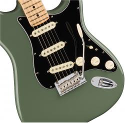 Электрогитара American Pro Stratocaster, цвет антик олив, кленовая накладка грифа FENDER AM PRO STRAT MN ATO