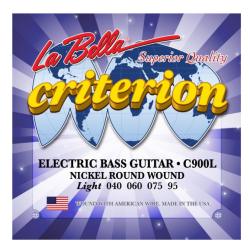 Струны для 4-струнной бас-гитары 040-060-075-095, круглая обмотка сталь LA BELLA C900L