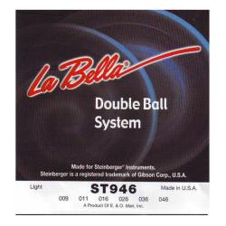 Струны Light (009-011-016-026w-036-046), сталь, резьбовые Ball-ends, серии Steinberger LA BELLA ST946L