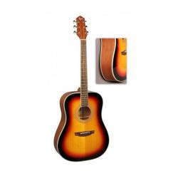 Акустическая гитара, цвет санберст, скос под правую руку FLIGHT AD-200 3TS