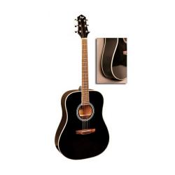 Акустическая гитара, цвет черный, скос под правую руку FLIGHT AD-200 BK