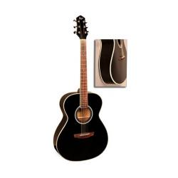 Акустическая гитара, цвет черный, скос под правую руку FLIGHT AG-210 BK