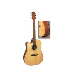 Электроакустическая гитара с вырезом, леворукая, цвет натурал, скос под левую руку FLIGHT AD-200 CEQ NA LH