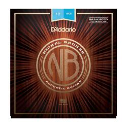 Струны для акустической гитары Nickel Bronze, Balanced Tension Light, 12-52 D'ADDARIO NB1252BT