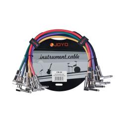 Набор инструментальных кабелей 36 см, 6 шт, угловые TS-TS 6,3 мм JOYO CM-05 Patch Cables