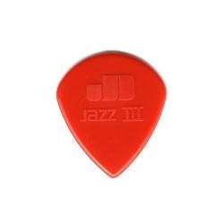 Упаковка красных медиаторов, (6шт.) DUNLOP 47P3N Nylon Jazz III Red