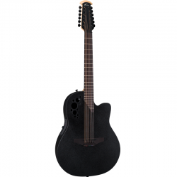 12-струнная элекроакустическая гитара OVATION 2058TX-5 Elite T Deep Contour Cutaway 12-string Black Textured