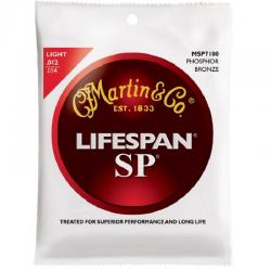 Струны для акустической гитары MARTIN MSP7100 SP Lifespan 92-8 Phosphor Bronze 12-54